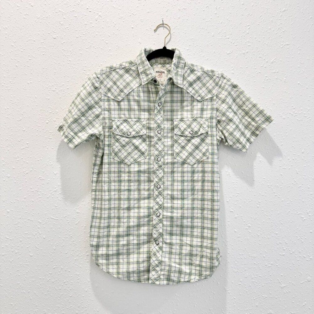 Fossil Snap Button Up Short Sleeve shirt size small